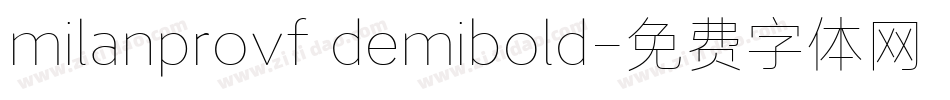 milanprovf demibold字体转换